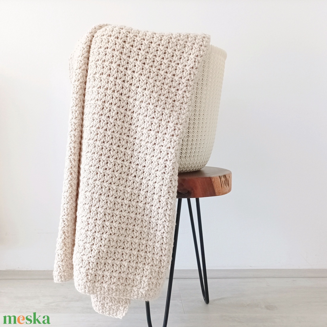 Nagyméretű horgolt takaró, pléd, ágytakaró 200x130 cm - otthon & életmód - lakástextil - felnőtt takaró, pléd - Meska.hu