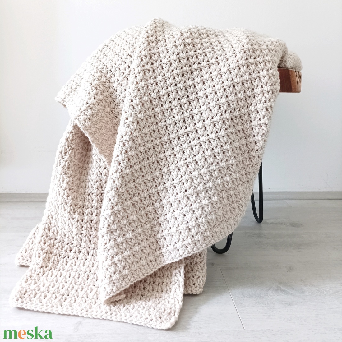 Nagyméretű horgolt takaró, pléd, ágytakaró 200x130 cm - otthon & életmód - lakástextil - felnőtt takaró, pléd - Meska.hu