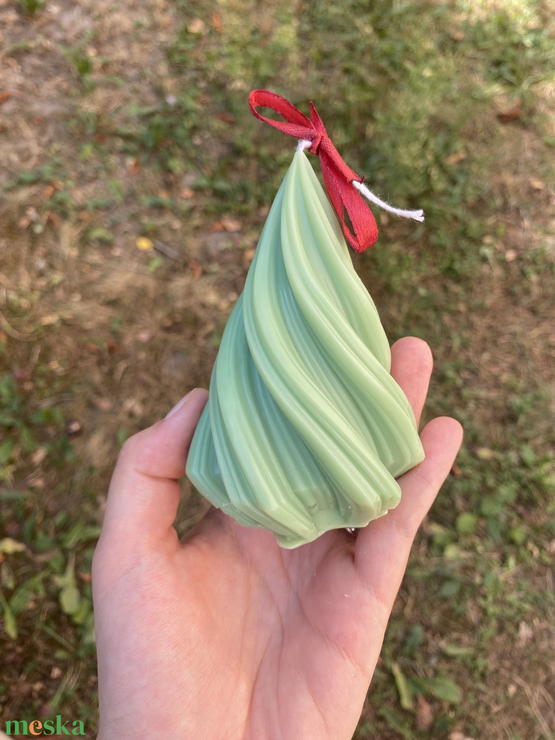 Karácsonyfa gyertya  - karácsony - karácsonyi lakásdekoráció - karácsonyi illatgyertya, mécses - Meska.hu