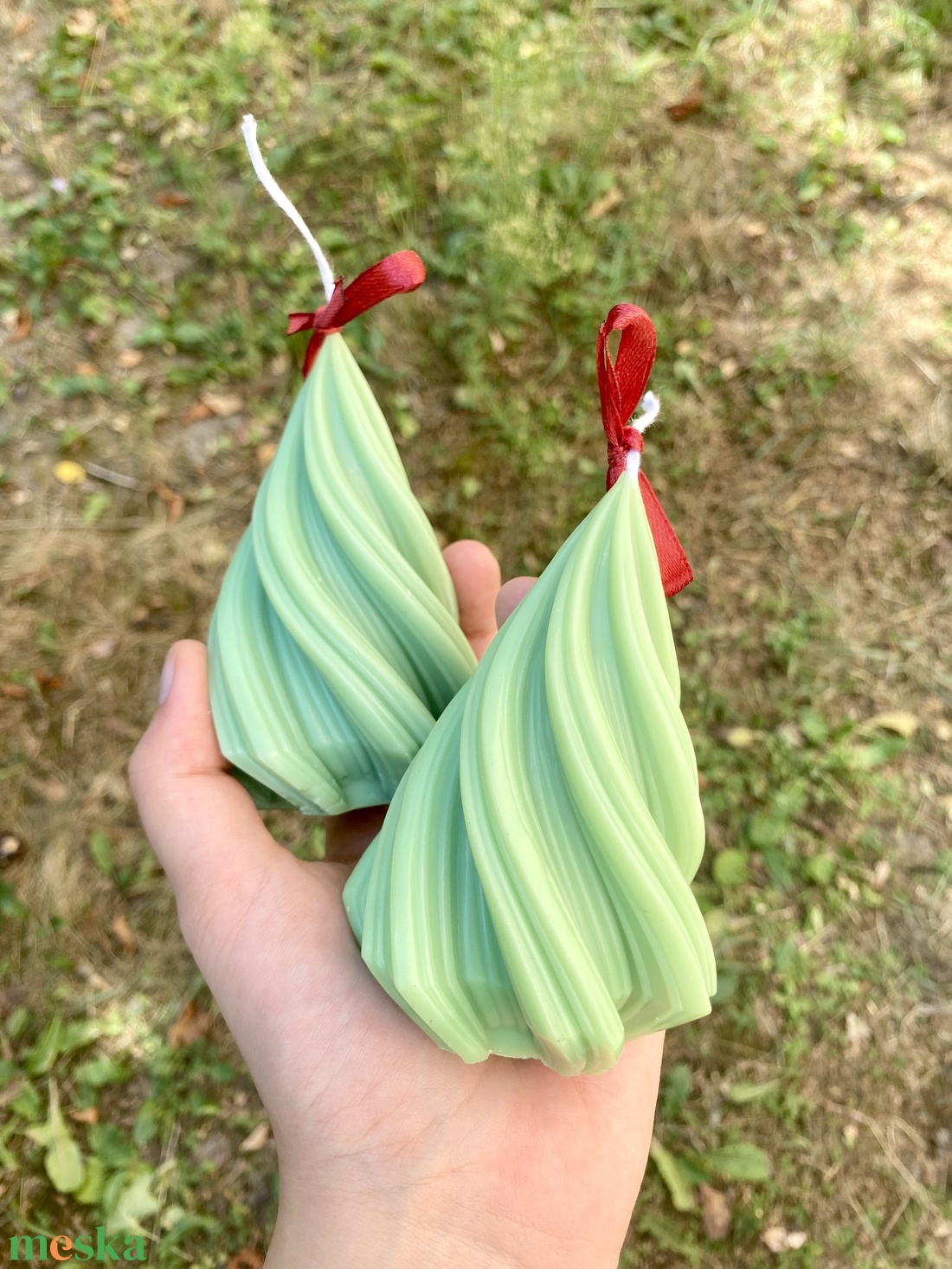 Karácsonyfa gyertya  - karácsony - karácsonyi lakásdekoráció - karácsonyi illatgyertya, mécses - Meska.hu