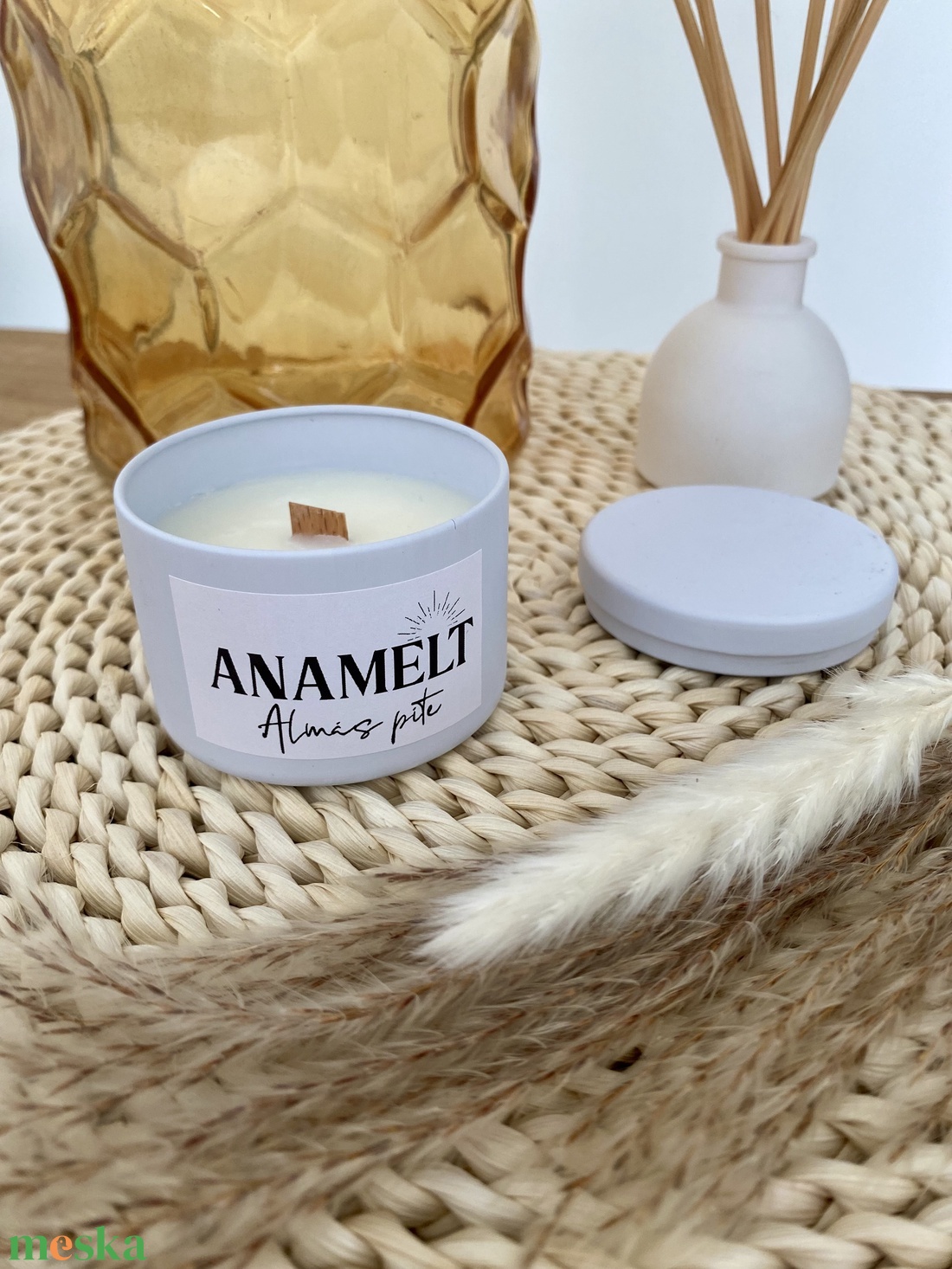 Almás pite gyertya - esküvő - dekoráció - gyertya & gyertyatartó - Meska.hu