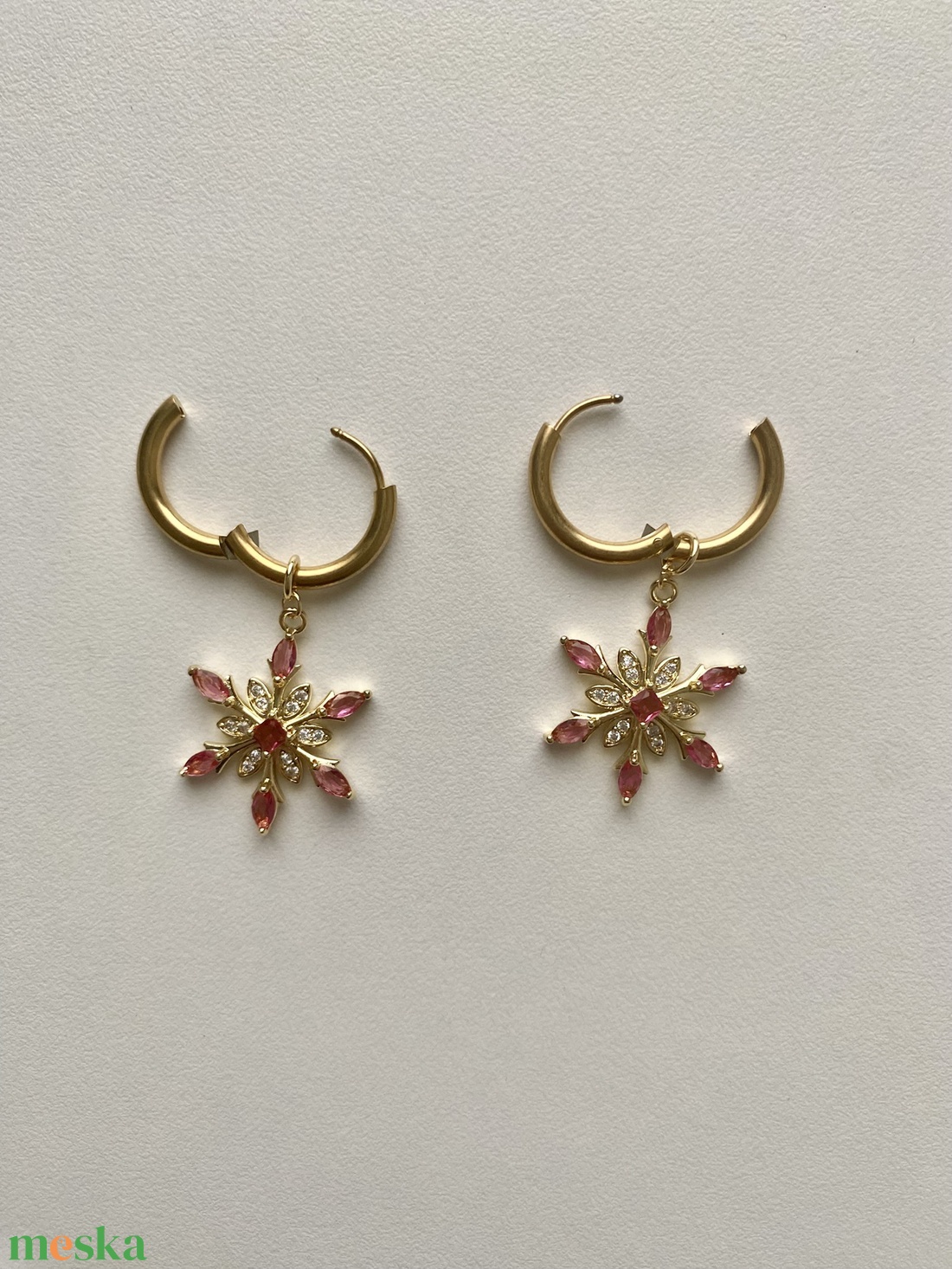 Hópehely fülbevaló - ékszer - fülbevaló - lógó fülbevaló - Meska.hu