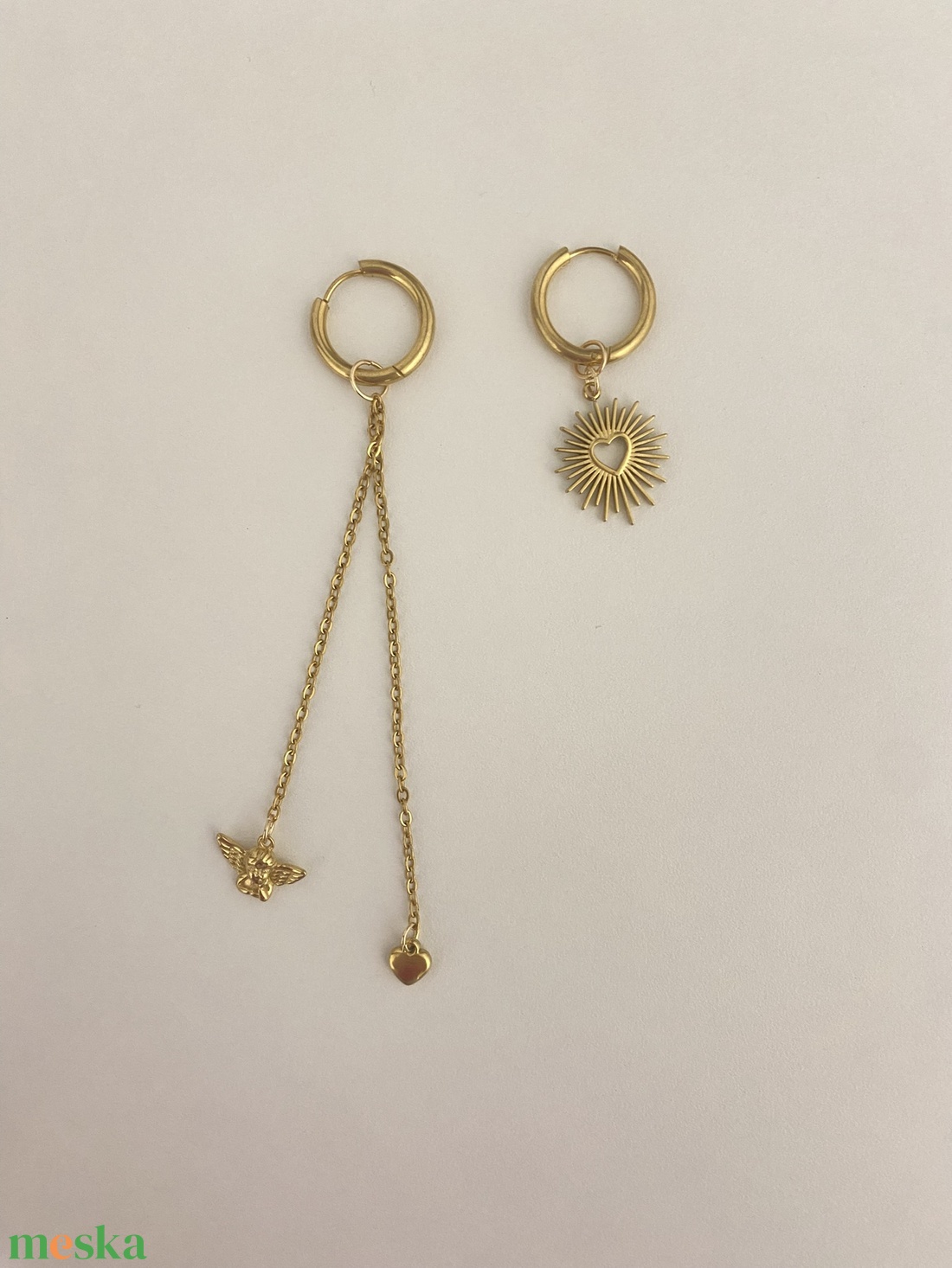 Aszimmetrikus fülbevaló - ékszer - fülbevaló - lógó fülbevaló - Meska.hu