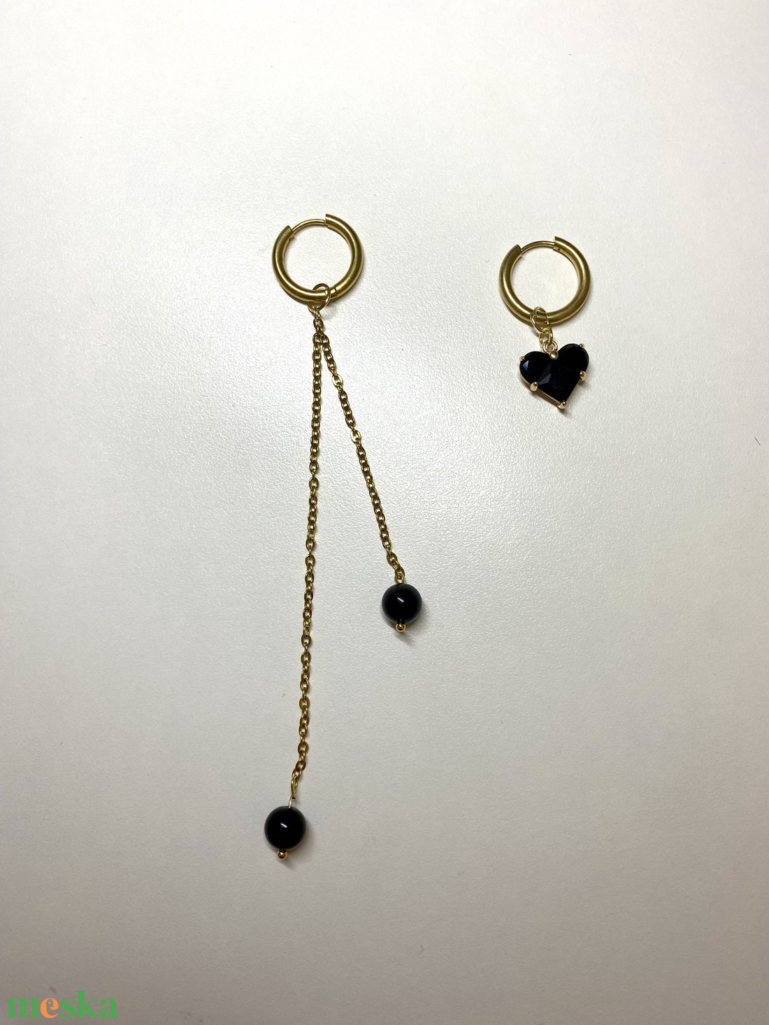 Aszimmetrikus fülbevaló - ékszer - fülbevaló - lógó fülbevaló - Meska.hu