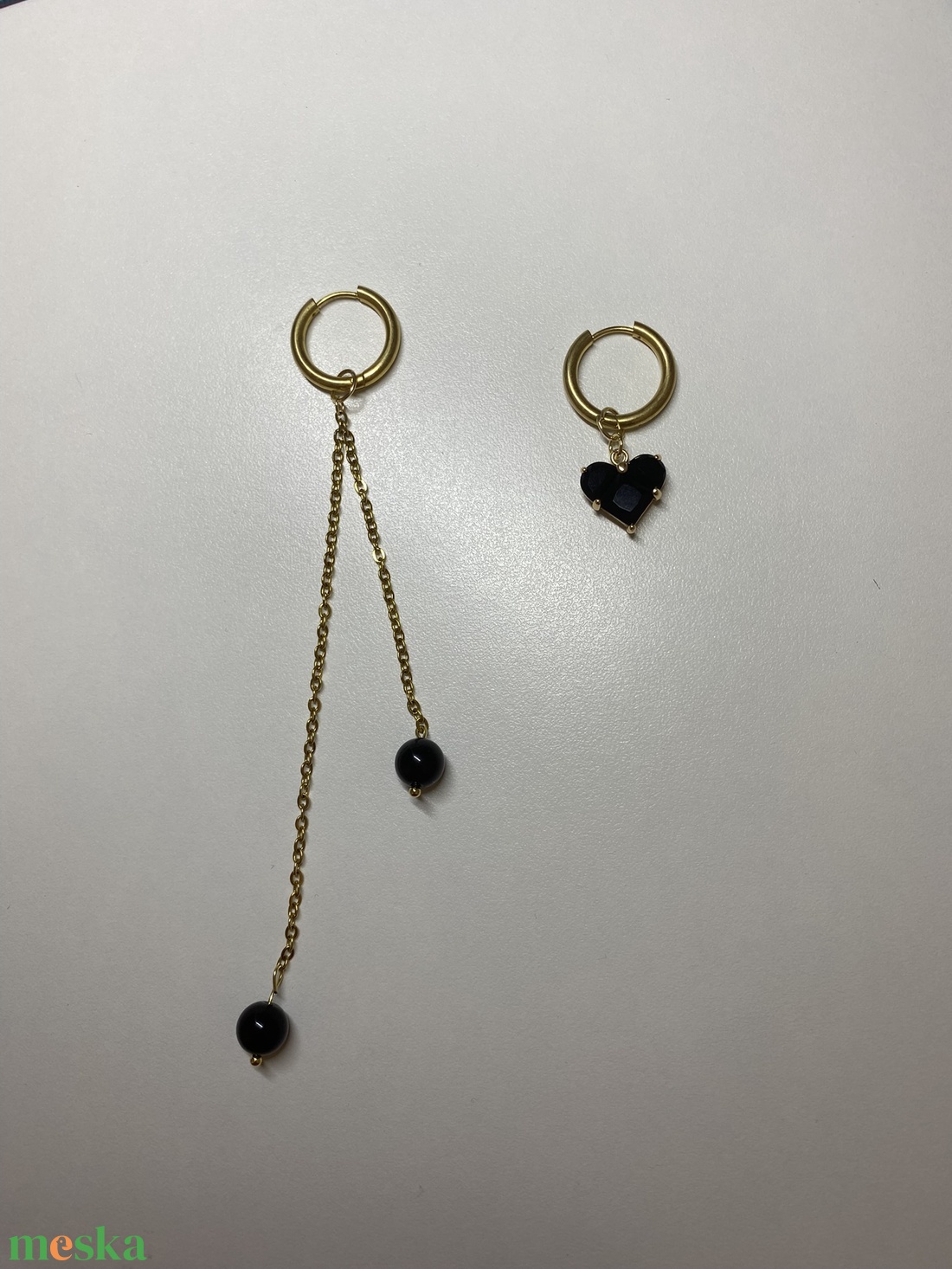 Aszimmetrikus fülbevaló - ékszer - fülbevaló - lógó fülbevaló - Meska.hu