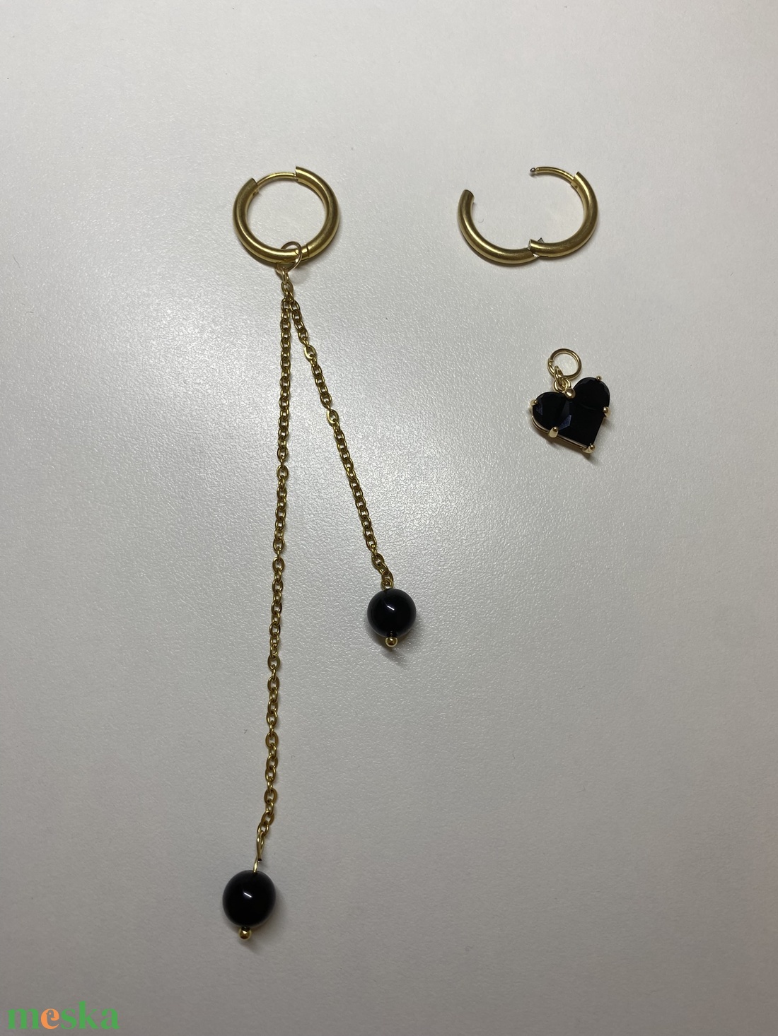 Aszimmetrikus fülbevaló - ékszer - fülbevaló - lógó fülbevaló - Meska.hu