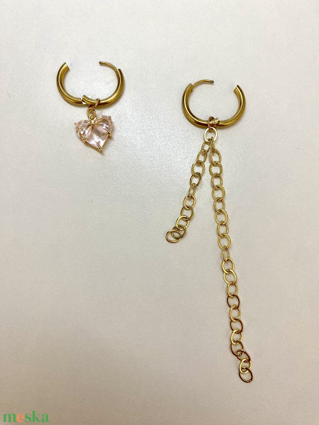 Aszimmetrikus fülbevaló - ékszer - fülbevaló - lógó fülbevaló - Meska.hu