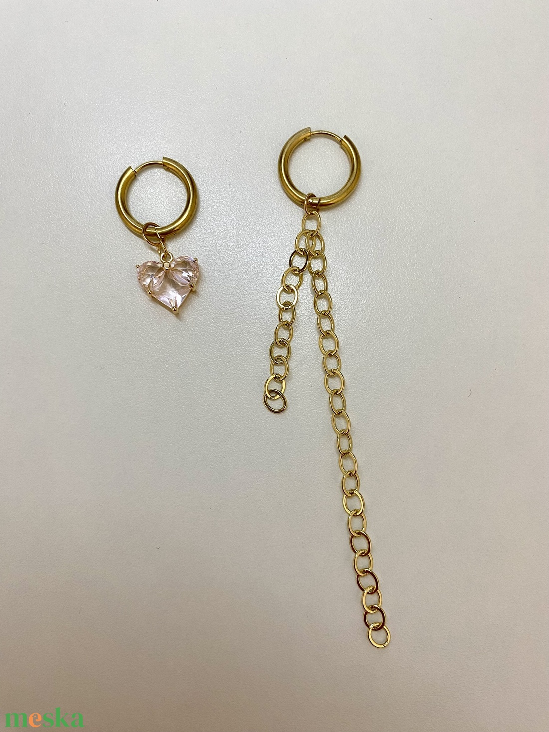 Aszimmetrikus fülbevaló - ékszer - fülbevaló - lógó fülbevaló - Meska.hu