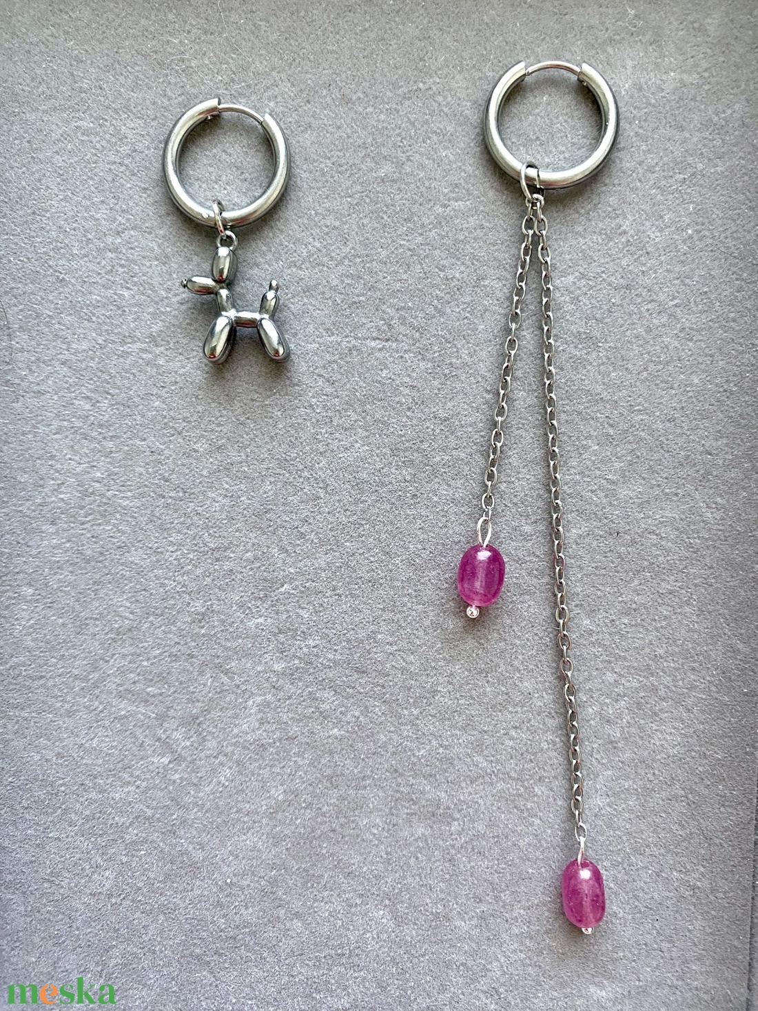 Aszimmetrikus fülbevaló - ékszer - fülbevaló - lógó fülbevaló - Meska.hu