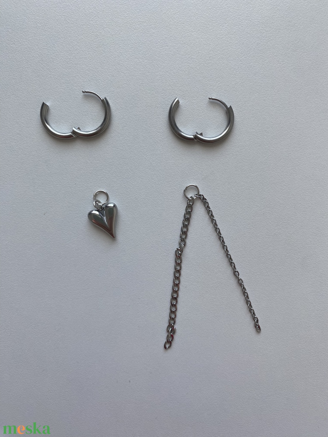 Aszimmetrikus fülbevaló - ékszer - fülbevaló - lógó fülbevaló - Meska.hu