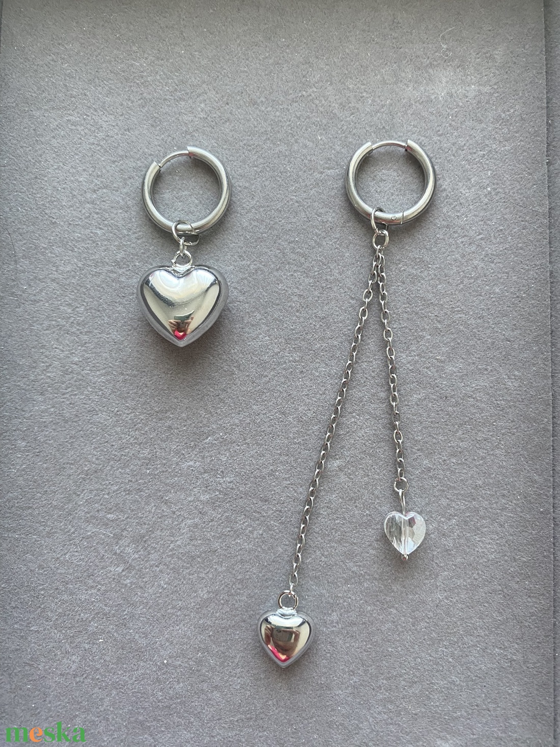 Aszimmetrikus fülbevaló - ékszer - fülbevaló - lógó fülbevaló - Meska.hu