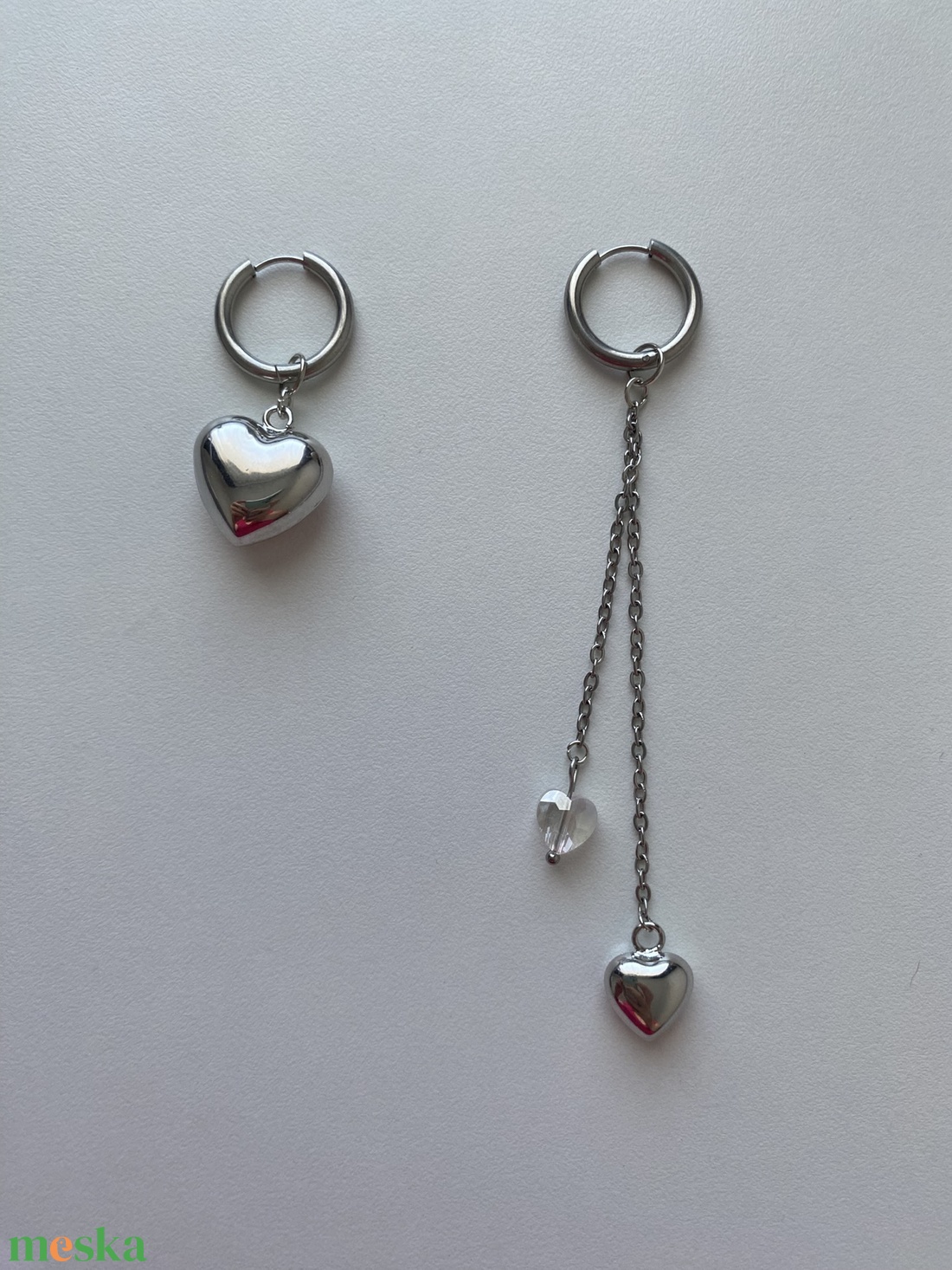 Aszimmetrikus fülbevaló - ékszer - fülbevaló - lógó fülbevaló - Meska.hu