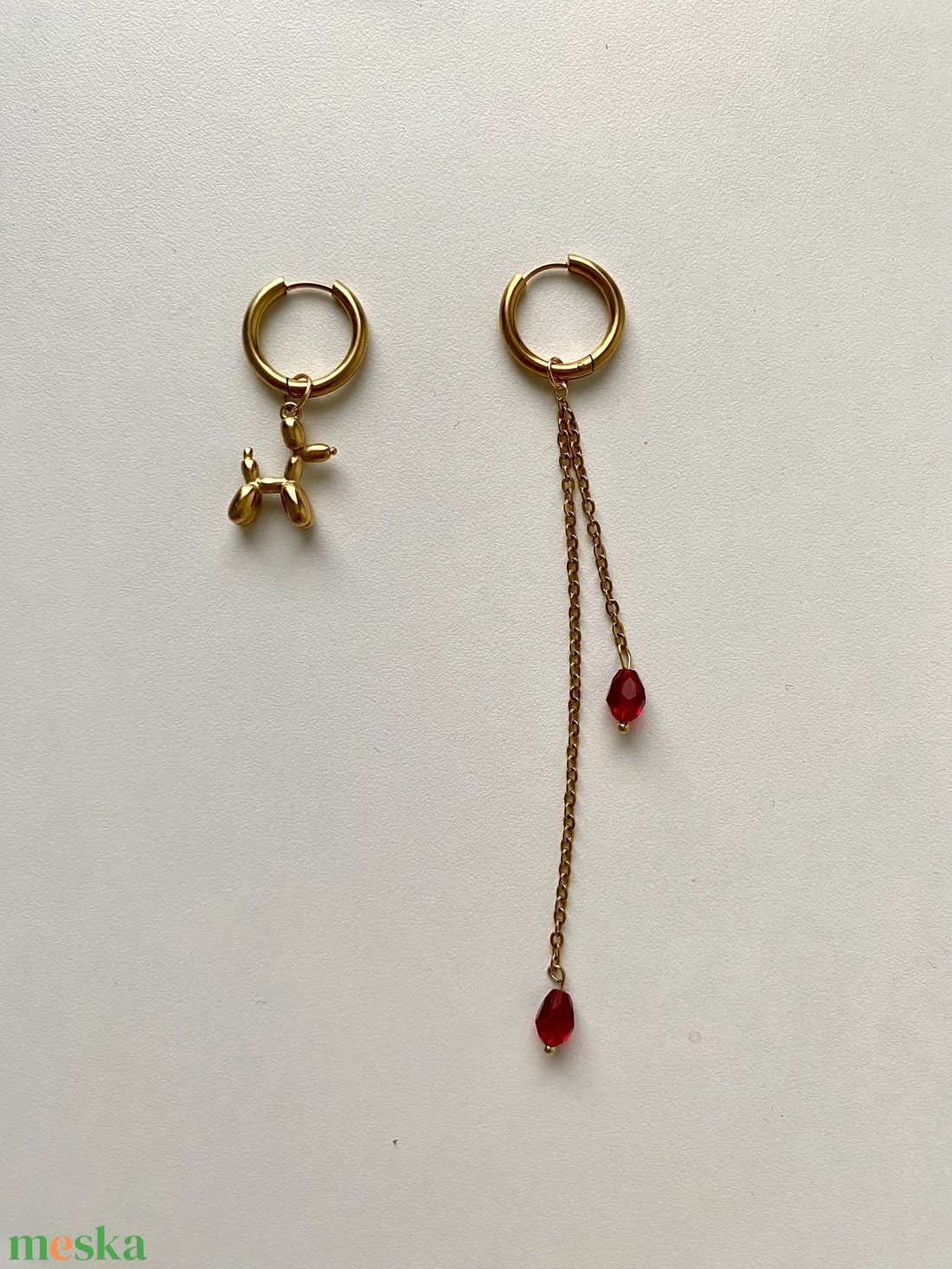 Aszimmetrikus fülbevaló - ékszer - fülbevaló - lógó fülbevaló - Meska.hu