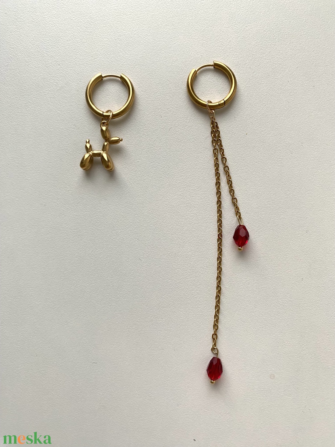 Aszimmetrikus fülbevaló - ékszer - fülbevaló - lógó fülbevaló - Meska.hu