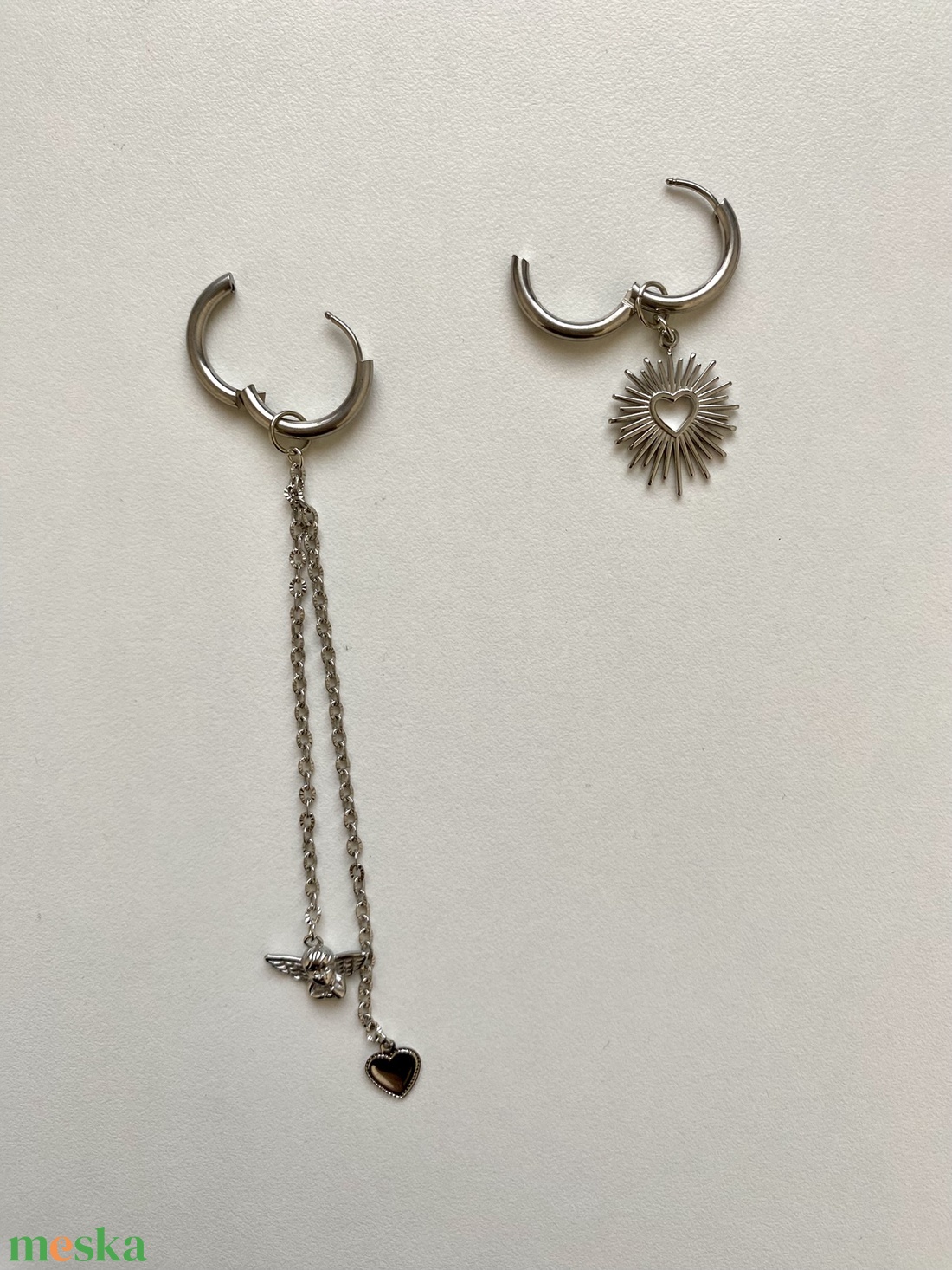 Aszimmetrikus fülbevaló - ékszer - fülbevaló - lógó fülbevaló - Meska.hu