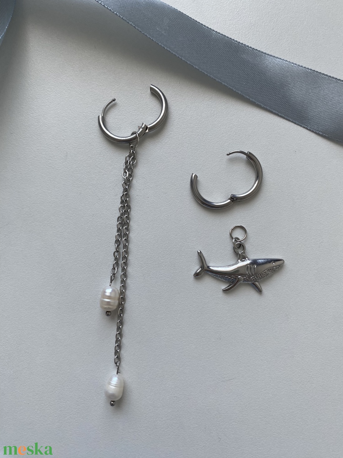 Igazi gyöngy Fülbevaló - ékszer - fülbevaló - lógó fülbevaló - Meska.hu