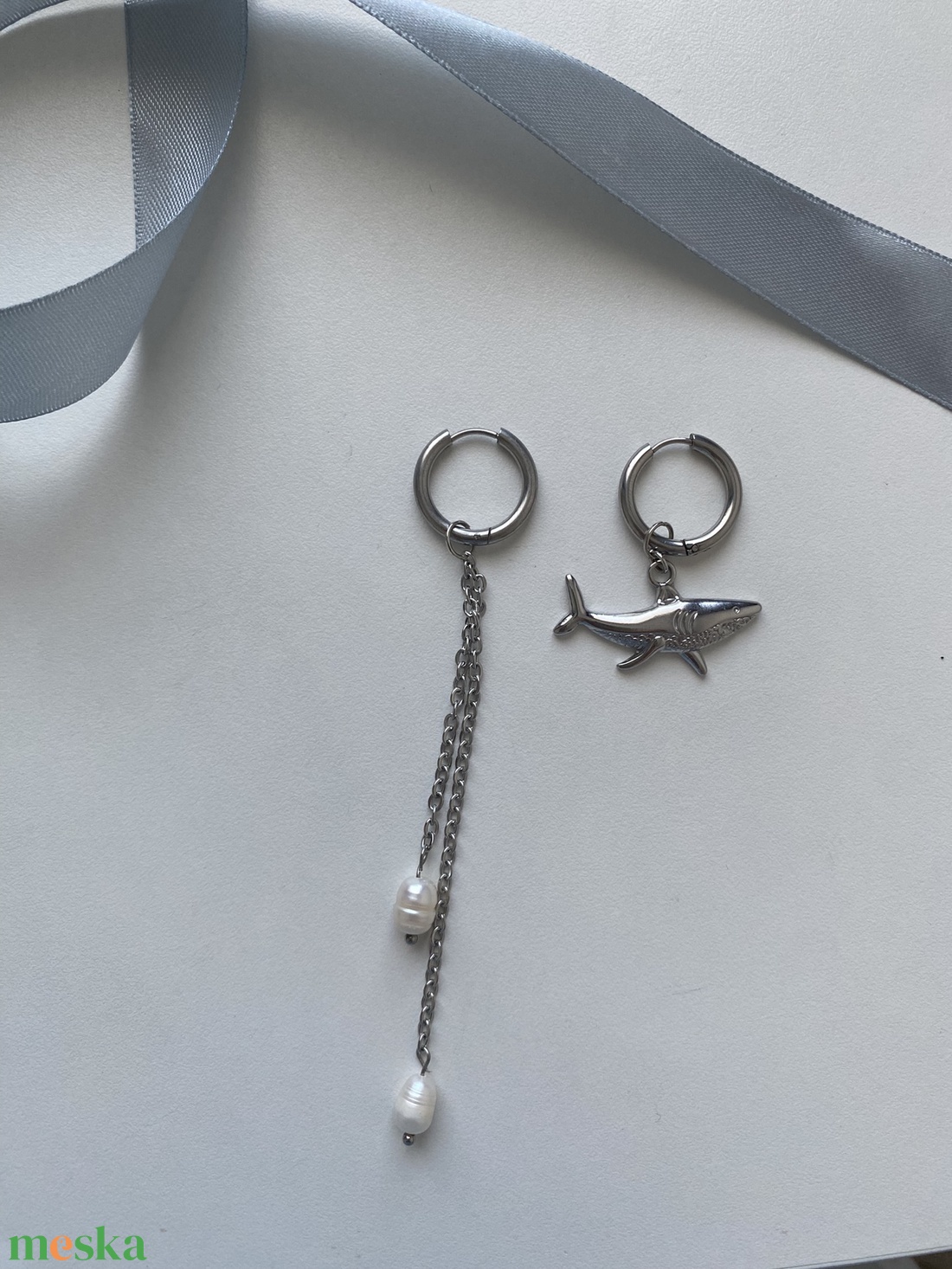 Igazi gyöngy Fülbevaló - ékszer - fülbevaló - lógó fülbevaló - Meska.hu