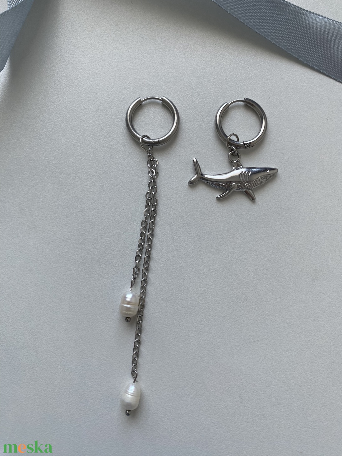 Igazi gyöngy Fülbevaló - ékszer - fülbevaló - lógó fülbevaló - Meska.hu