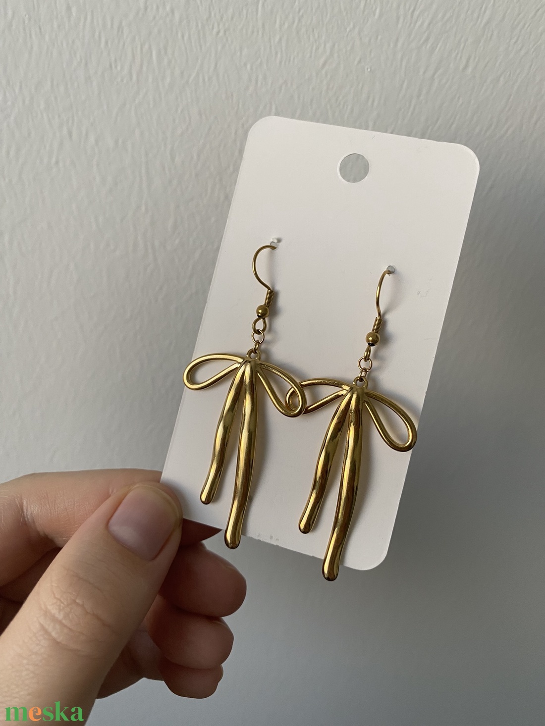 18k aranyozott fülbevaló  - ékszer - fülbevaló - lógó fülbevaló - Meska.hu