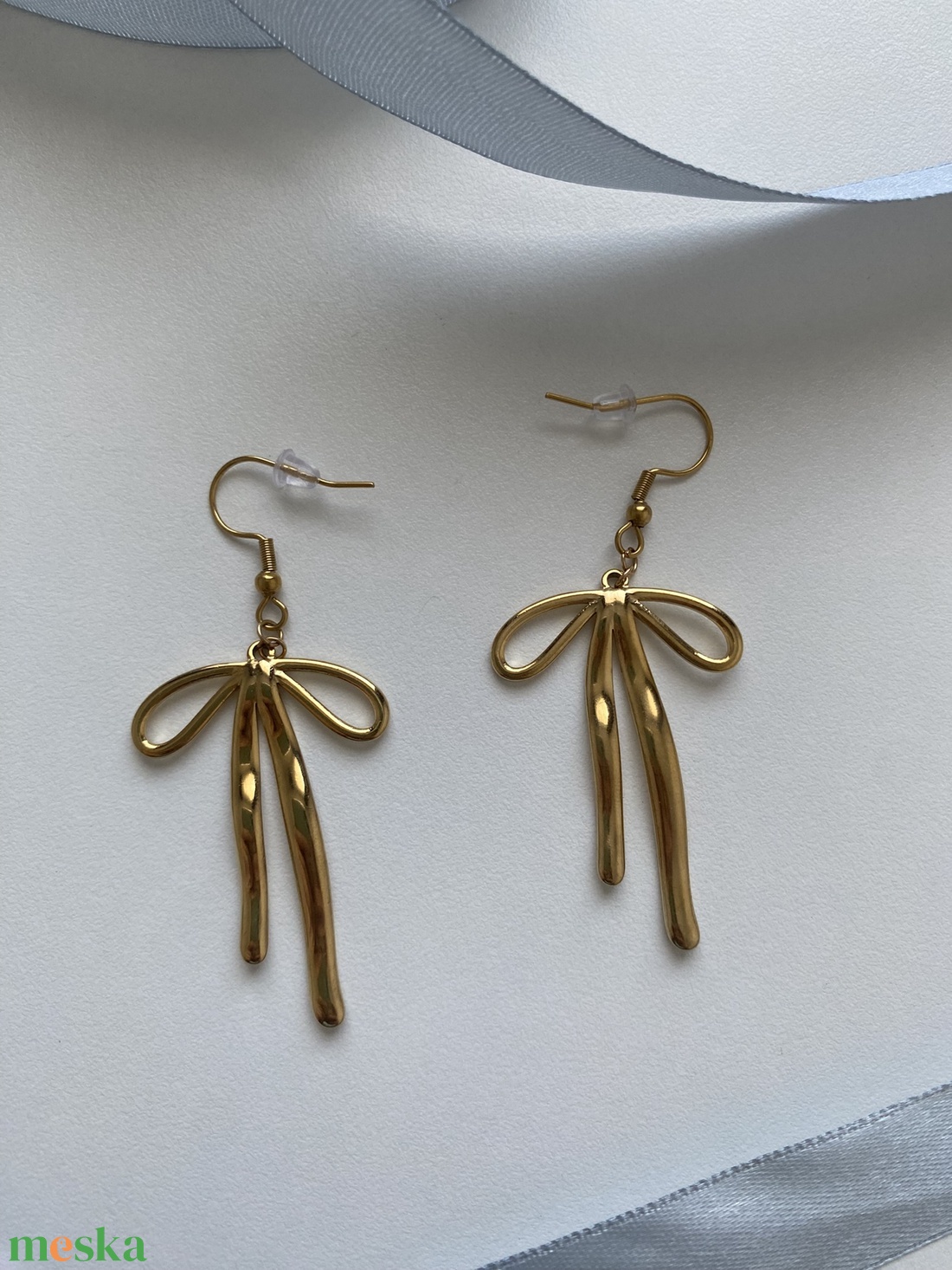 18k aranyozott fülbevaló  - ékszer - fülbevaló - lógó fülbevaló - Meska.hu