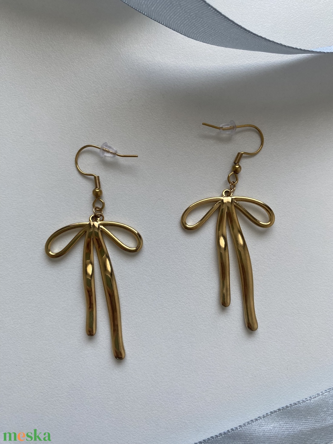 18k aranyozott fülbevaló  - ékszer - fülbevaló - lógó fülbevaló - Meska.hu