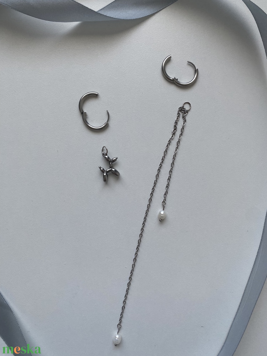 Aszimmetrikus fülbevaló - ékszer - fülbevaló - lógó fülbevaló - Meska.hu