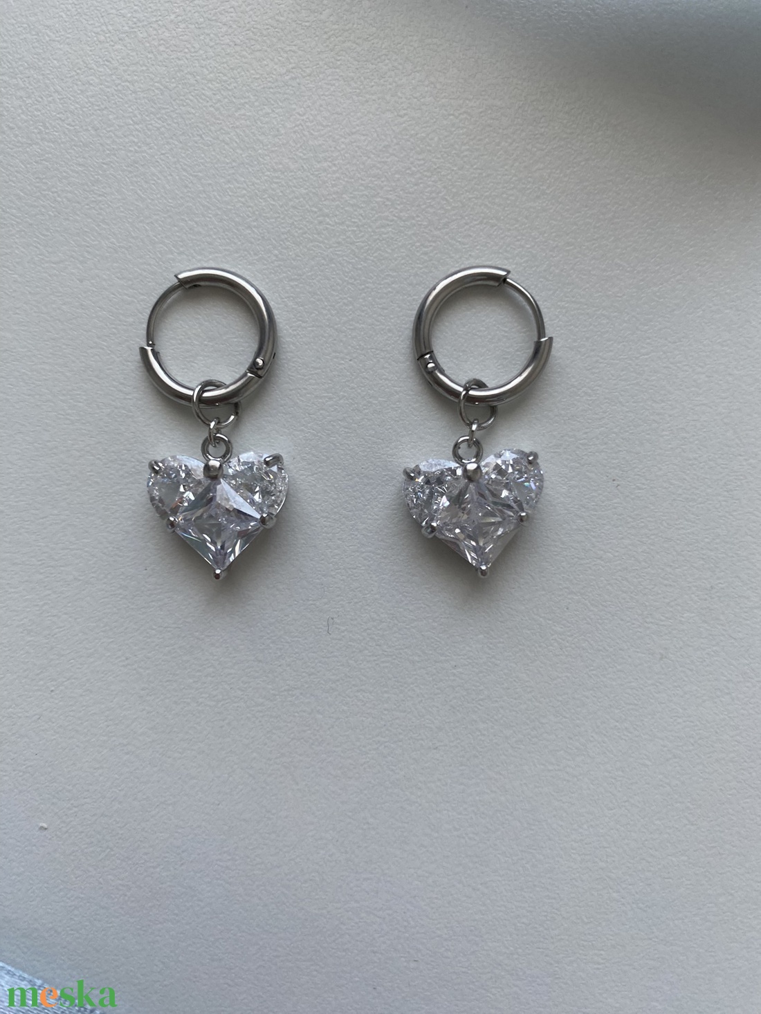 Szív Fülbevaló - ékszer - fülbevaló - lógó fülbevaló - Meska.hu