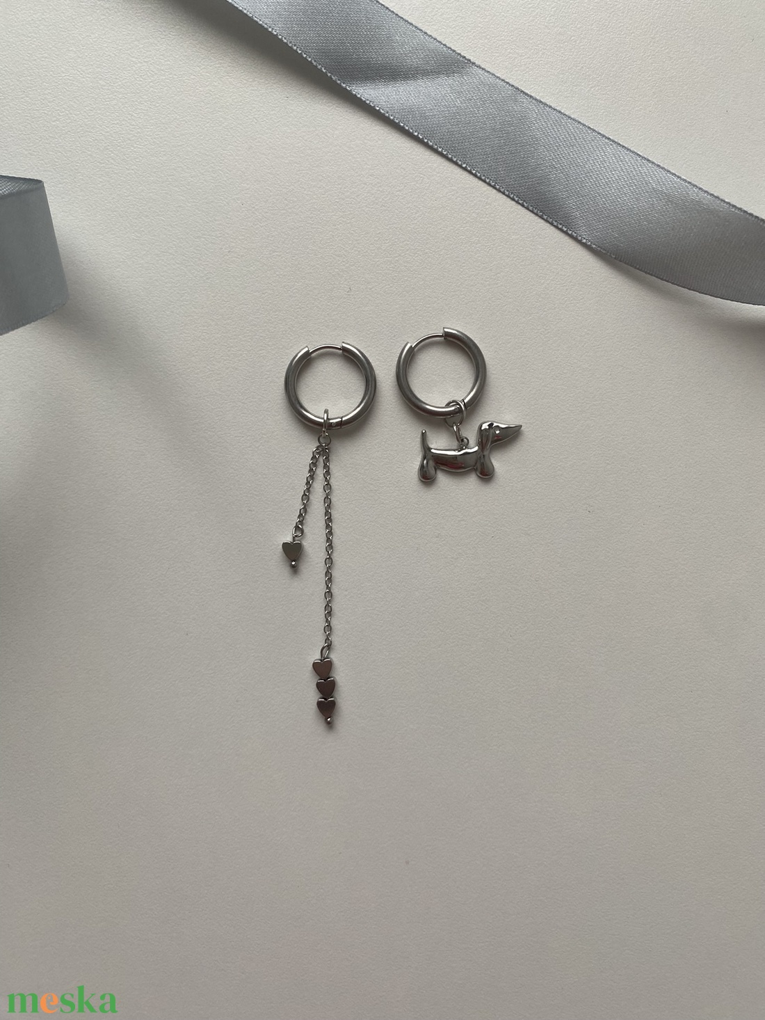 Aszimmetrikus fülbevaló - ékszer - fülbevaló - lógó fülbevaló - Meska.hu