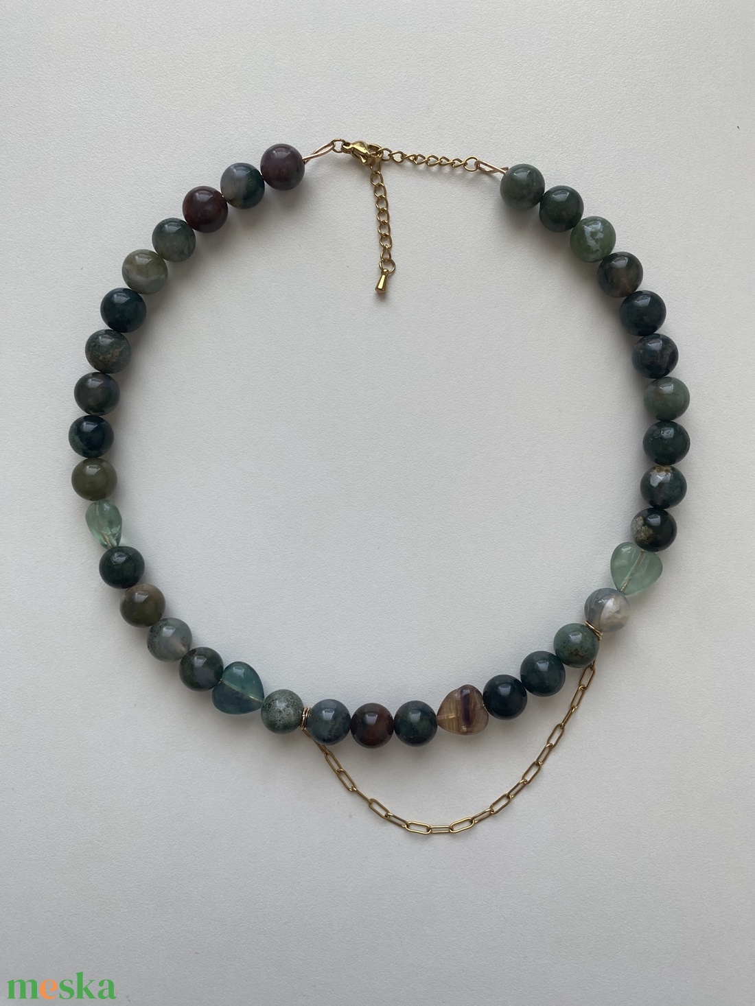 Achát Choker  - ékszer - nyaklánc - bogyós nyaklánc - Meska.hu