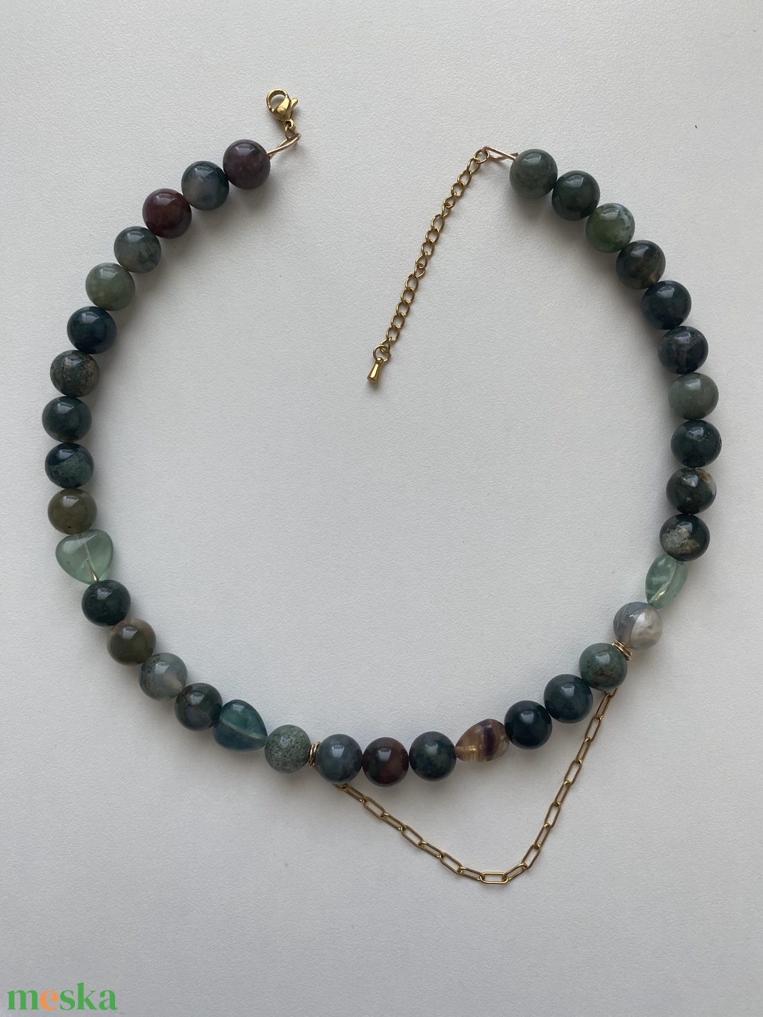 Achát Choker  - ékszer - nyaklánc - bogyós nyaklánc - Meska.hu