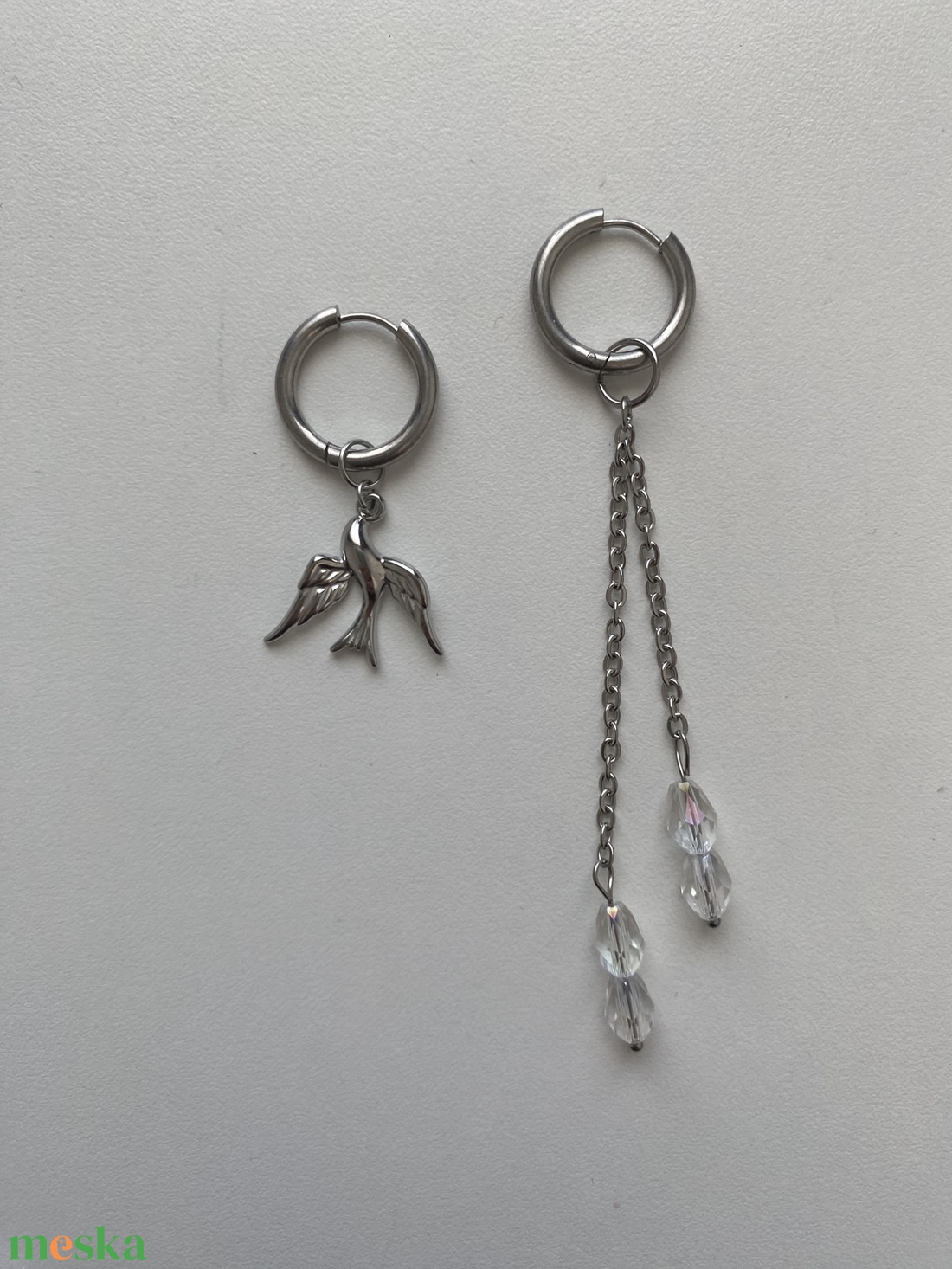 Aszimmetrikus fülbevaló - ékszer - fülbevaló - lógó fülbevaló - Meska.hu