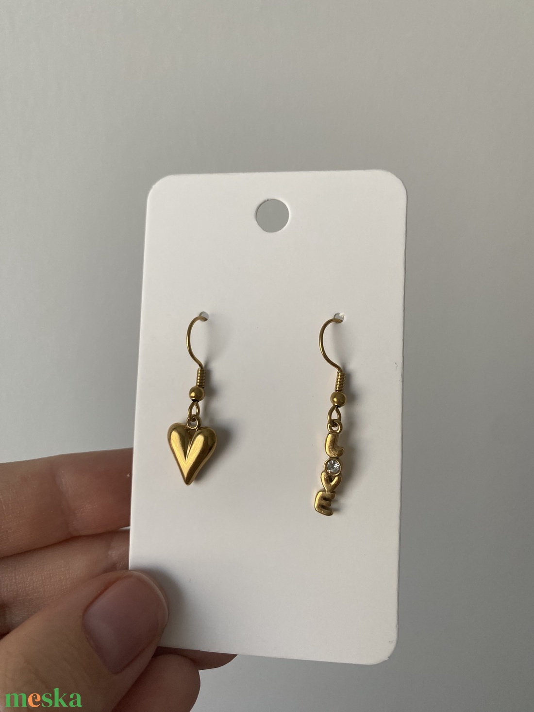 18k aranyozott fülbevaló  - ékszer - fülbevaló - lógó fülbevaló - Meska.hu