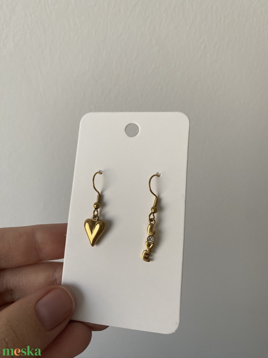 18k aranyozott fülbevaló  - ékszer - fülbevaló - lógó fülbevaló - Meska.hu