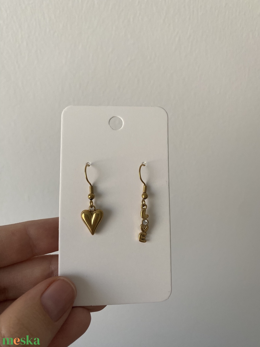 18k aranyozott fülbevaló  - ékszer - fülbevaló - lógó fülbevaló - Meska.hu