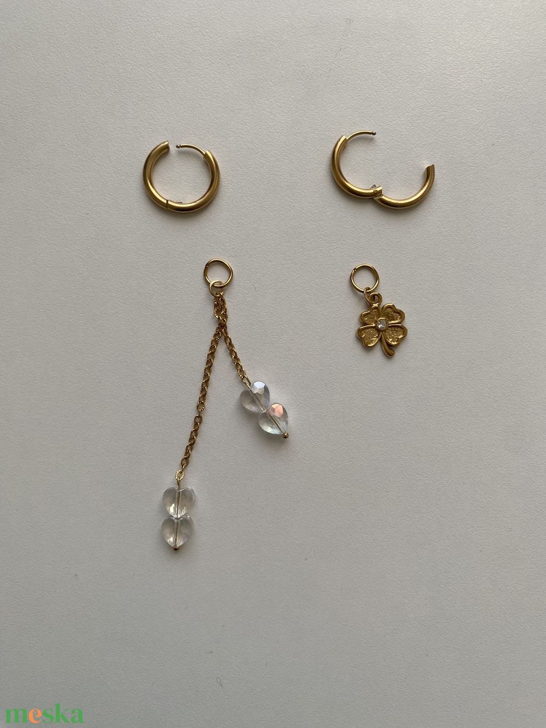 Aszimmetrikus fülbevaló - ékszer - fülbevaló - lógó fülbevaló - Meska.hu