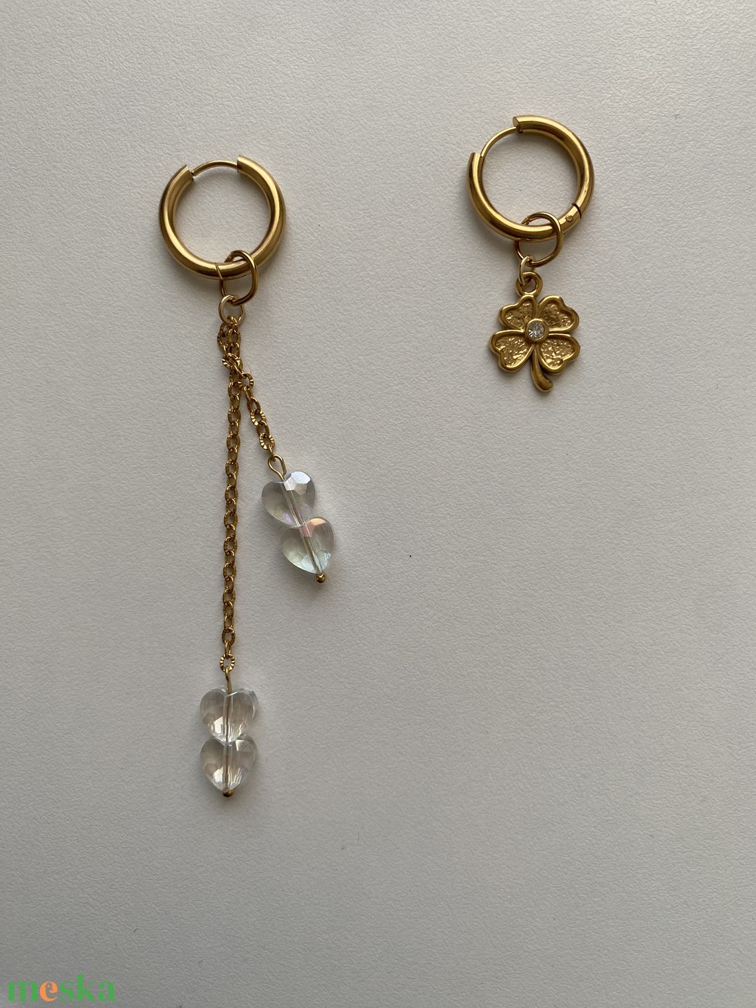 Aszimmetrikus fülbevaló - ékszer - fülbevaló - lógó fülbevaló - Meska.hu