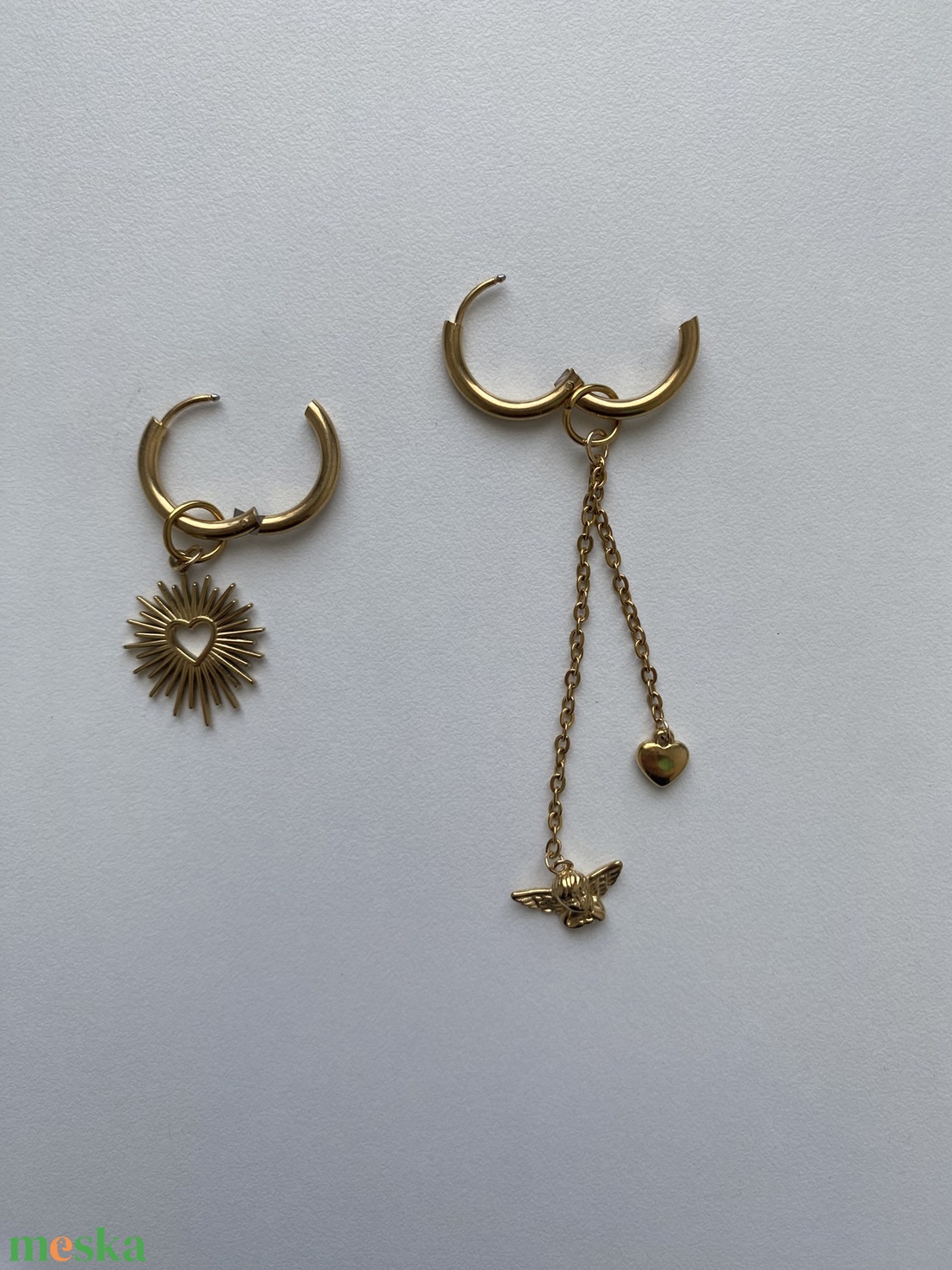 Aszimmetrikus fülbevaló - ékszer - fülbevaló - lógó fülbevaló - Meska.hu