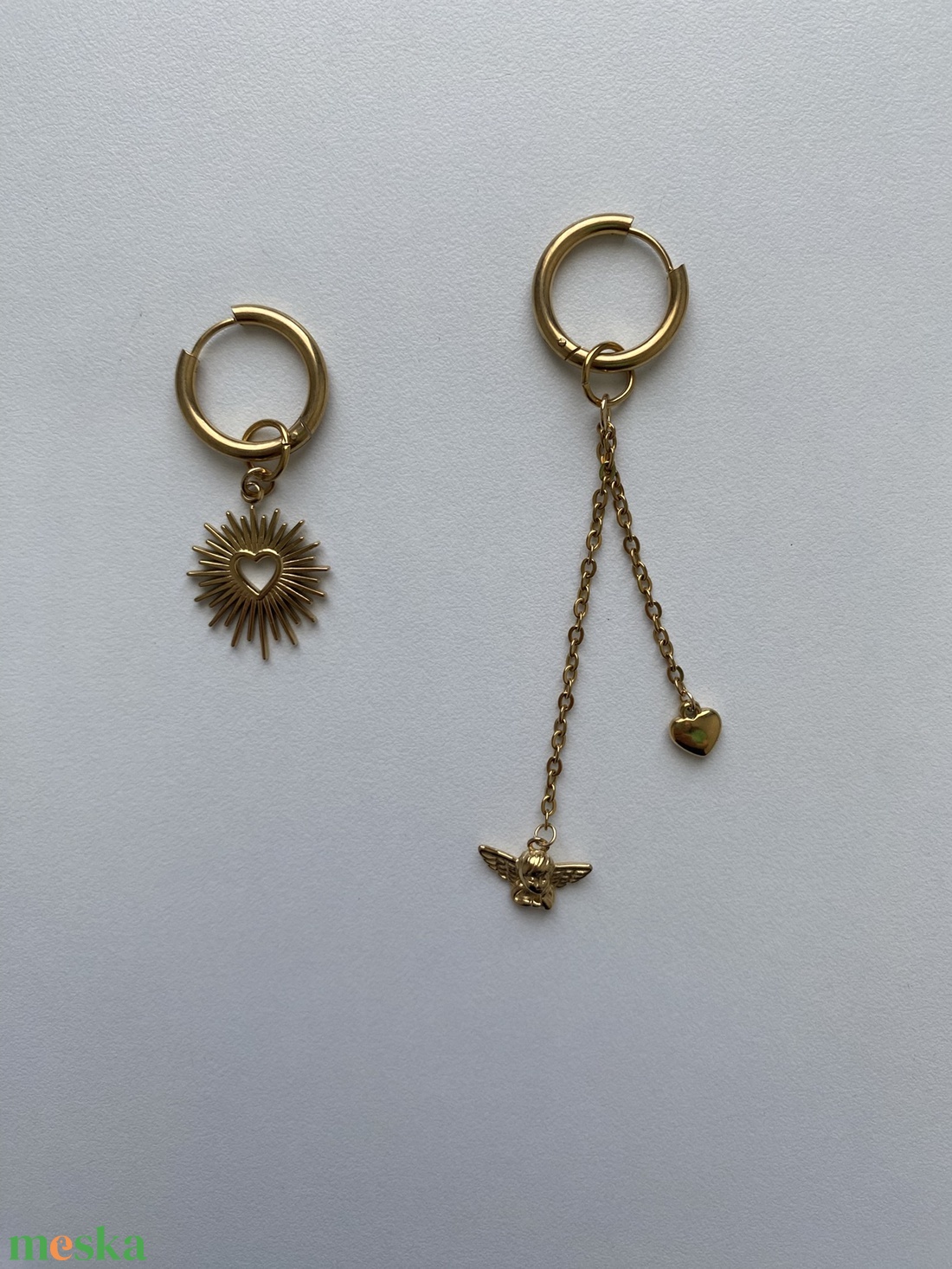 Aszimmetrikus fülbevaló - ékszer - fülbevaló - lógó fülbevaló - Meska.hu