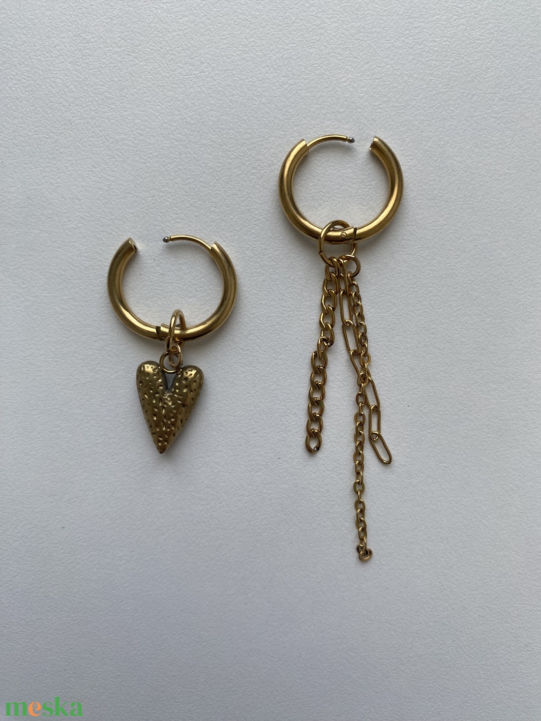 Aszimmetrikus fülbevaló - ékszer - fülbevaló - lógó fülbevaló - Meska.hu