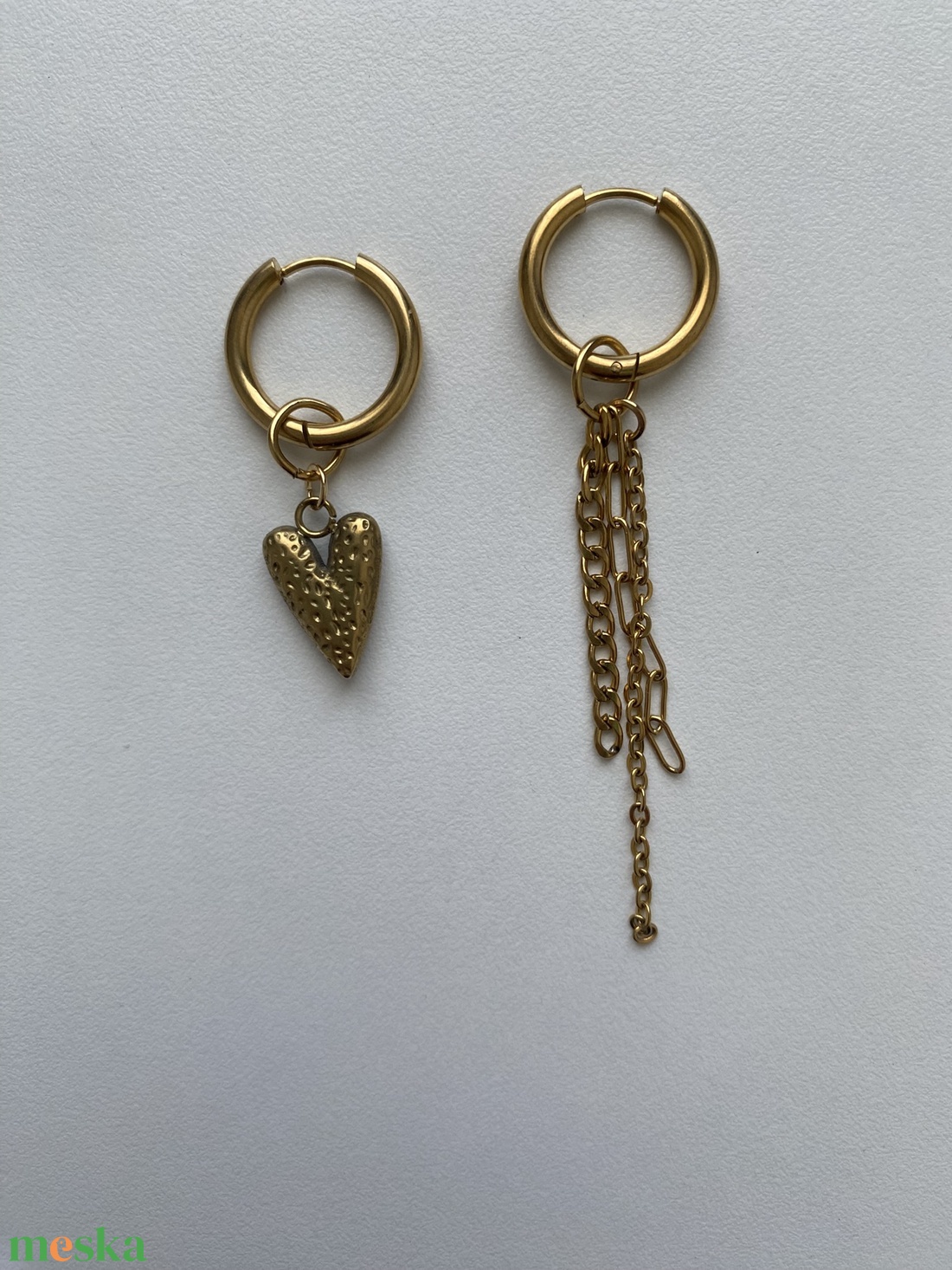 Aszimmetrikus fülbevaló - ékszer - fülbevaló - lógó fülbevaló - Meska.hu