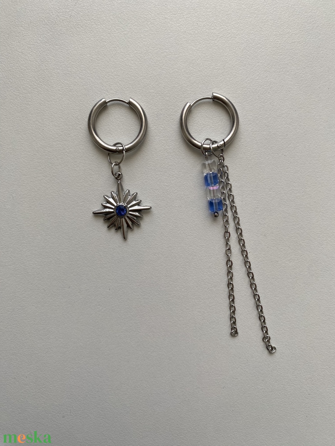 Aszimmetrikus fülbevaló - ékszer - fülbevaló - lógó fülbevaló - Meska.hu