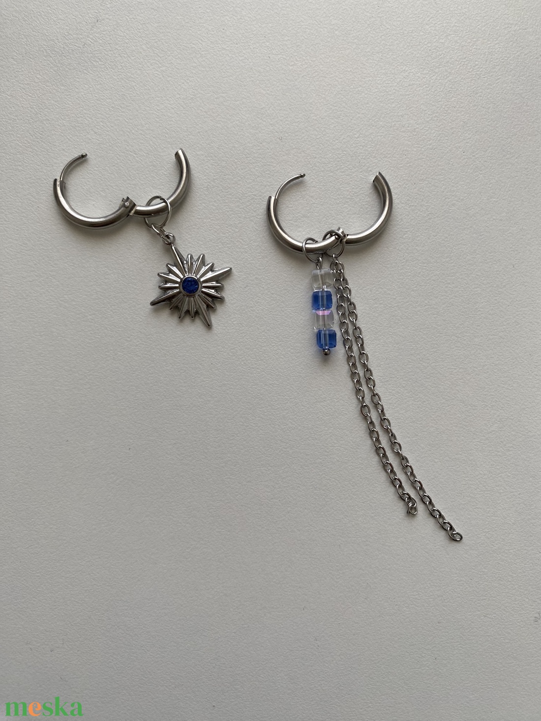 Aszimmetrikus fülbevaló - ékszer - fülbevaló - lógó fülbevaló - Meska.hu