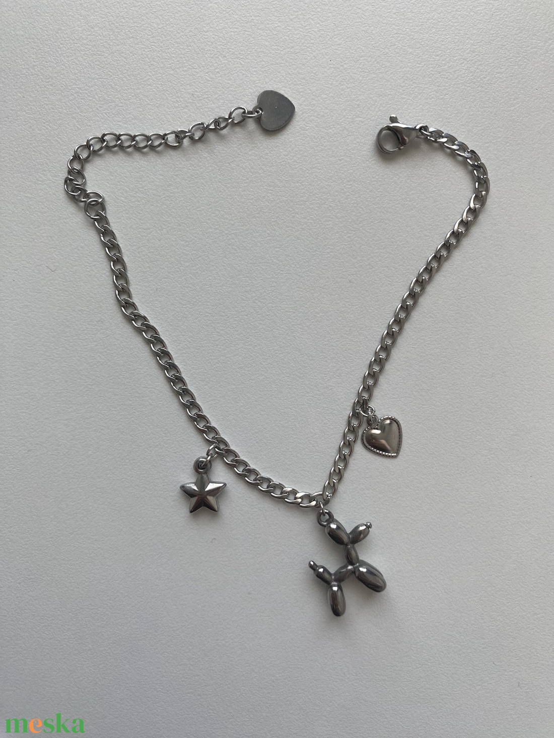 Acél karkötő - ékszer - karkötő - charm karkötő - Meska.hu