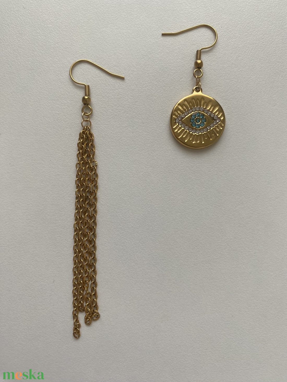 Aszimmetrikus fülbevaló - ékszer - fülbevaló - lógó fülbevaló - Meska.hu