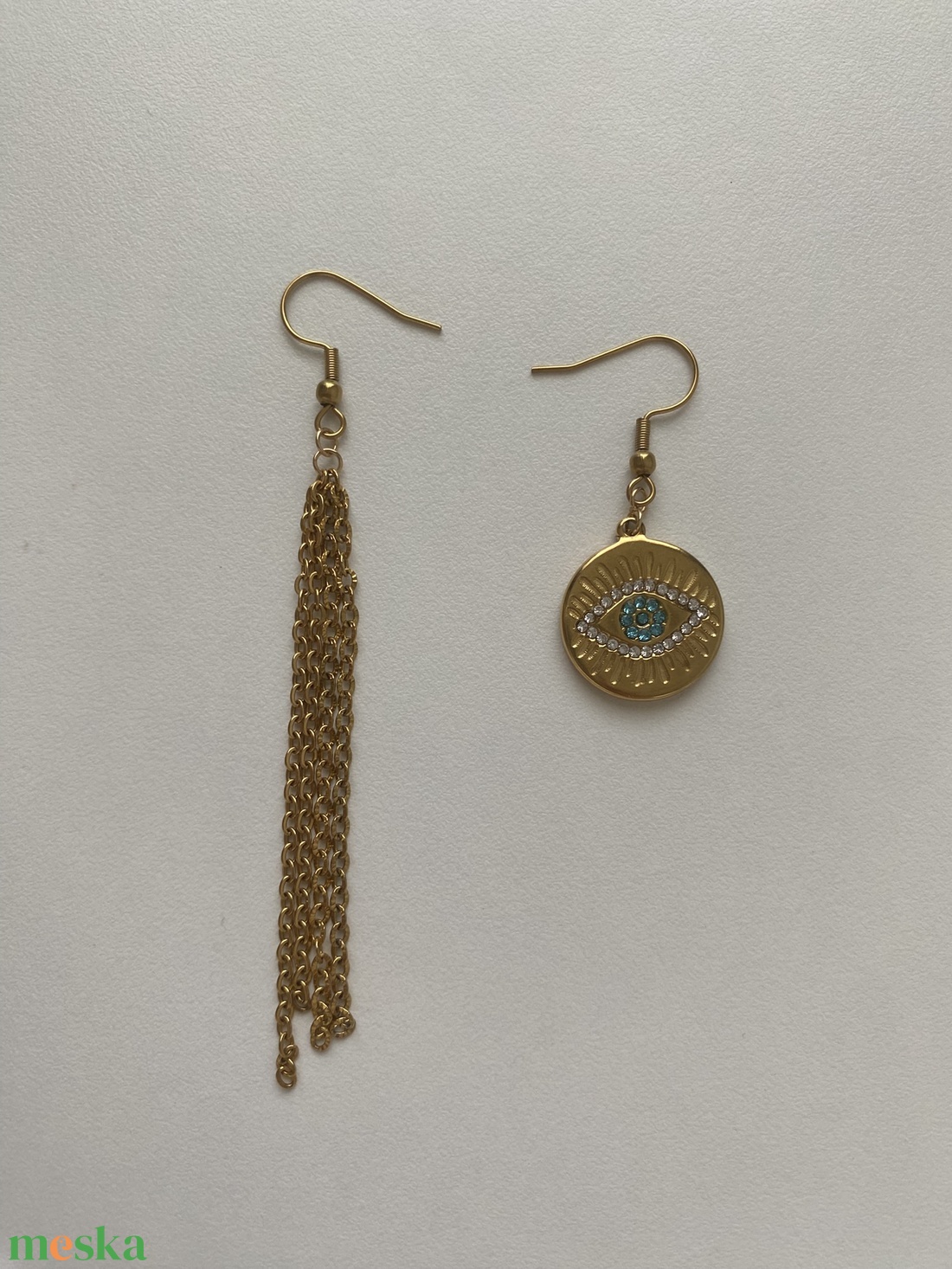 Aszimmetrikus fülbevaló - ékszer - fülbevaló - lógó fülbevaló - Meska.hu