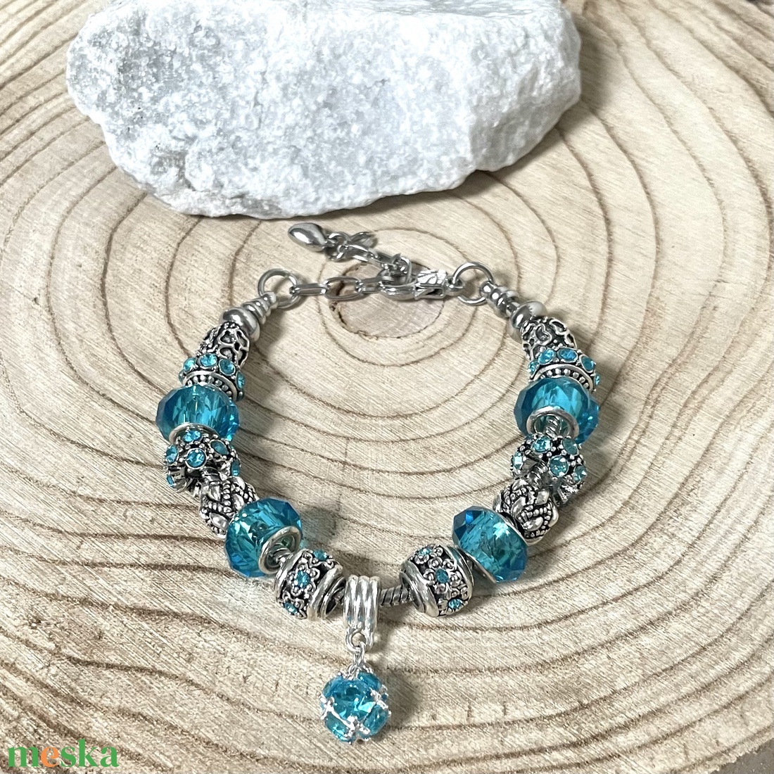 Kék tenger ragyogása pandora stílusú charm karkötő - ékszer - karkötő - charm karkötő - Meska.hu Kék tenger ragyogása pandora stílusú charm karkötő - ékszer - karkötő - charm karkötő - Meska.hu