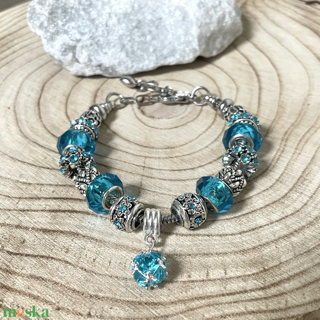 Kék tenger ragyogása pandora stílusú charm karkötő - ékszer - karkötő - charm karkötő - Meska.hu Kék tenger ragyogása pandora stílusú charm karkötő - ékszer - karkötő - charm karkötő - Meska.hu