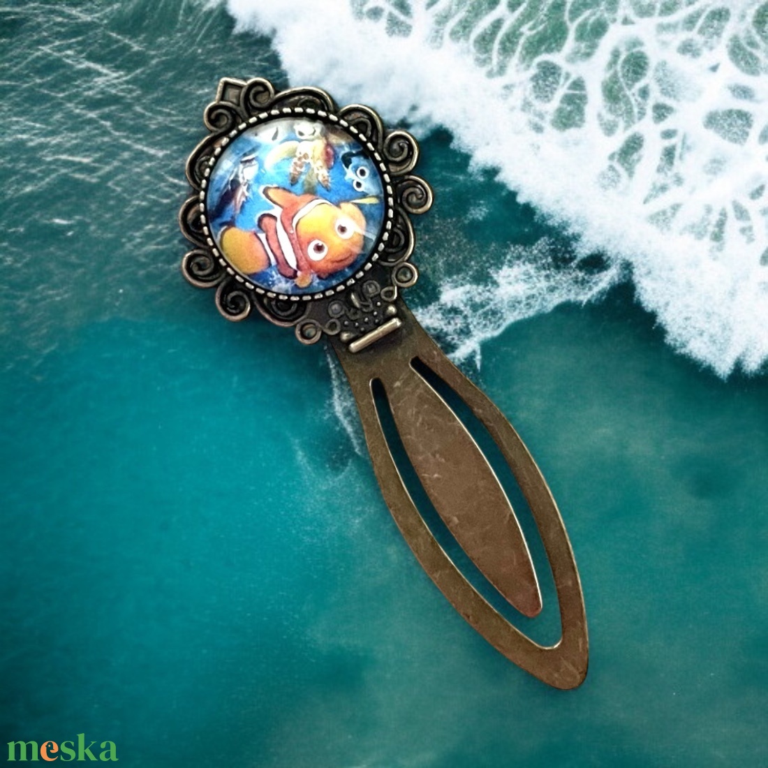 Disney Némo Nemo üveglencsés fém könyvjelző egyedi ajándék - könyv & zene - könyvjelző - Meska.hu