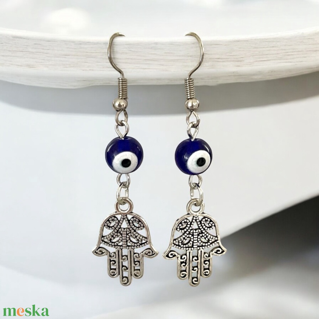 Hamsa kéz vigyázó szem lógó fülbevaló - ékszer - fülbevaló - lógó fülbevaló - Meska.hu Hamsa kéz vigyázó szem lógó fülbevaló - ékszer - fülbevaló - lógó fülbevaló - Meska.hu
