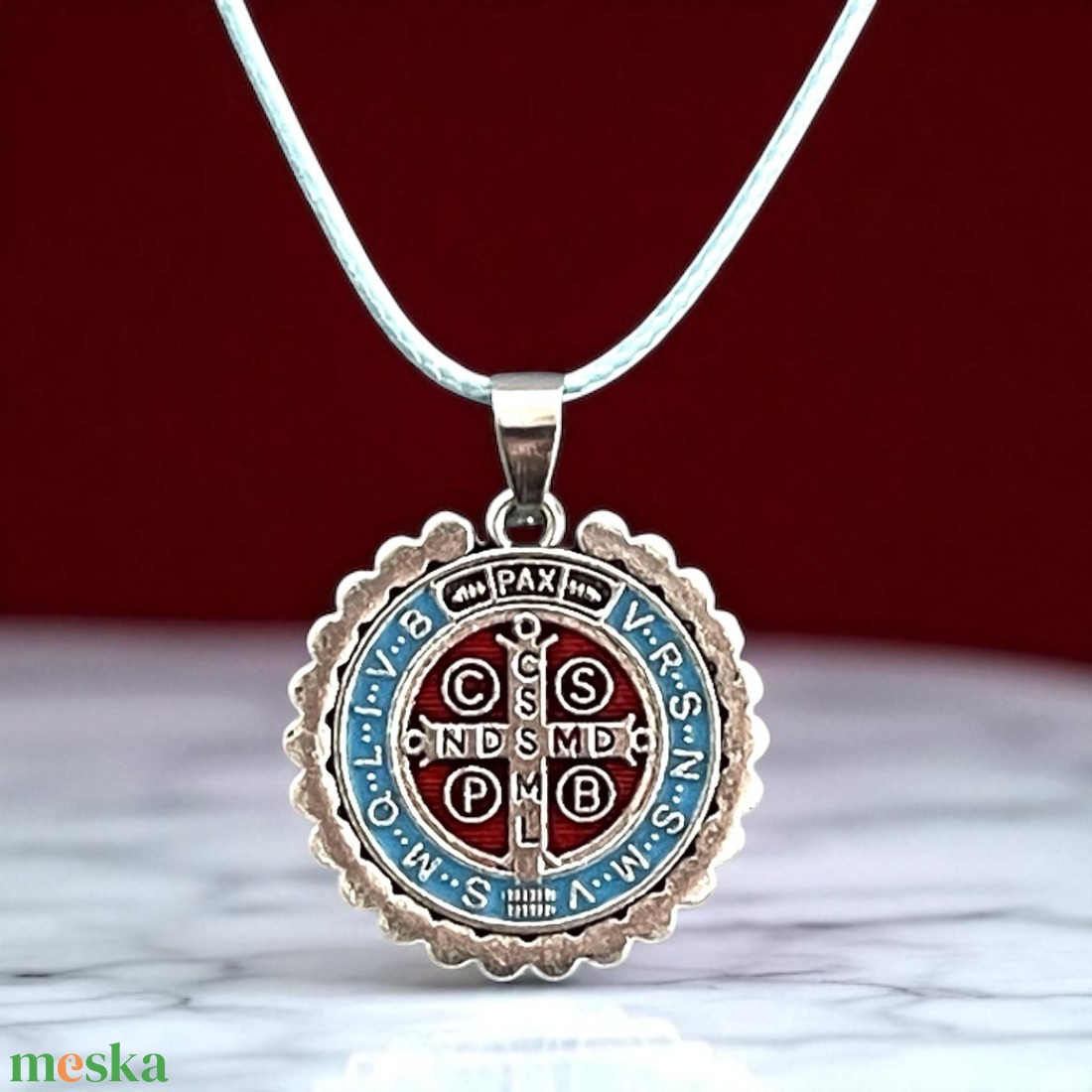 Szent Benedek medál nyaklánc amulett - ékszer - nyaklánc - medálos nyaklánc - Meska.hu Szent Benedek medál nyaklánc amulett - ékszer - nyaklánc - medálos nyaklánc - Meska.hu